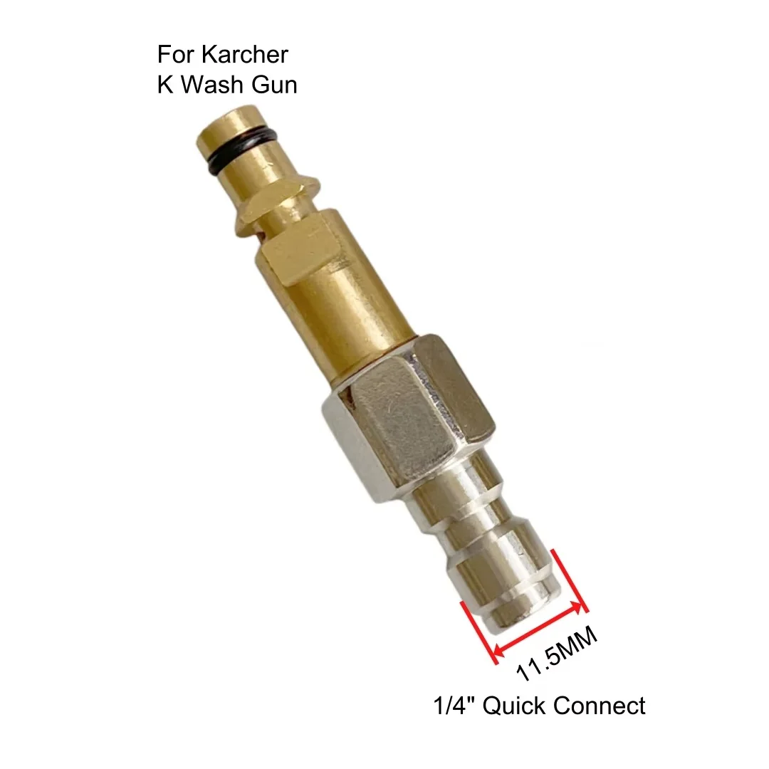 1/4-Zoll-Schnellkupplungs-Düsenadapter, Druckwaschpistolen-Verbinder, zum Anschluss von Schlauch und Waschgerät, kompatibel mit Karcher K2-K7-Serie – Detail 5