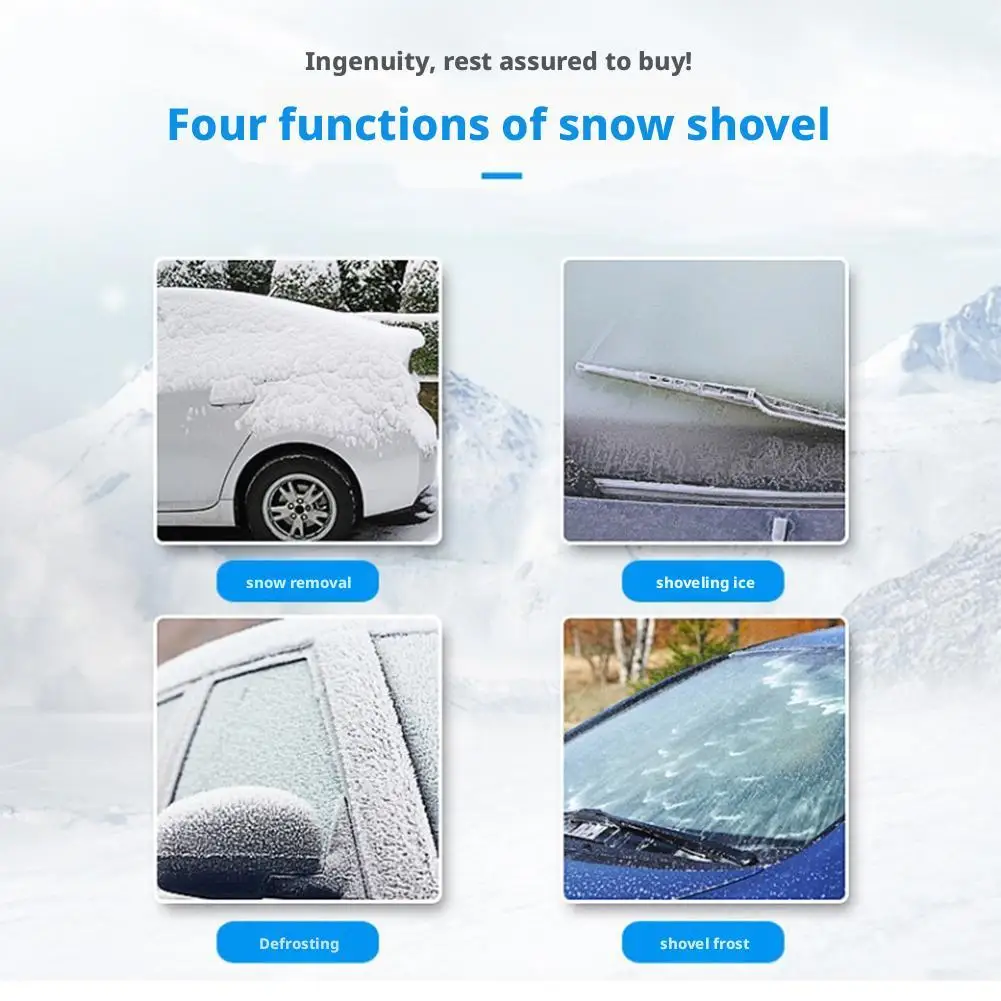 Car Ice Scraper Stainless Steel Snow Removal Shovel Windshield Glass Defrost Removal Crusher Automotive Winter Car Accessories