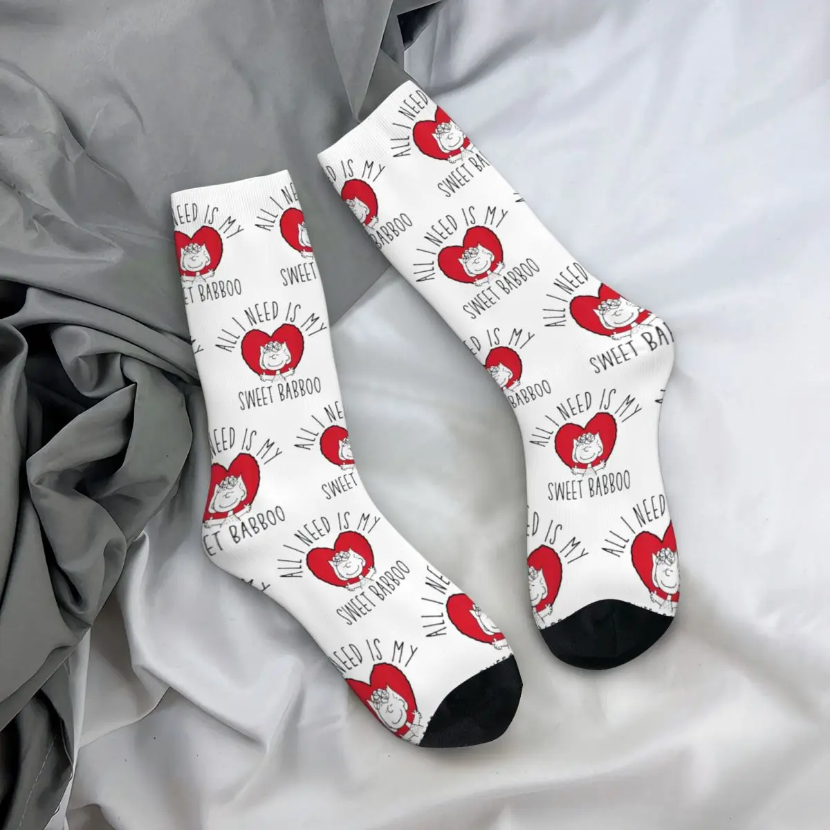 Harajuku Erdnüsse Sally meine süßen Babboo Snoopy Fußball Socken Polyester lange Socken für Unisex rutsch fest