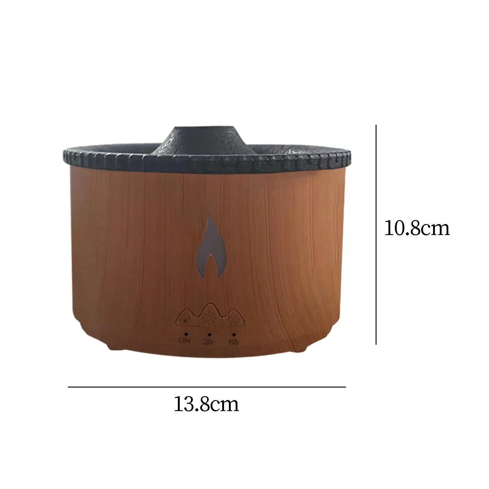 Simulated Flame Essential Oil Diffuser Humidifier US Adapter for Sleeping
