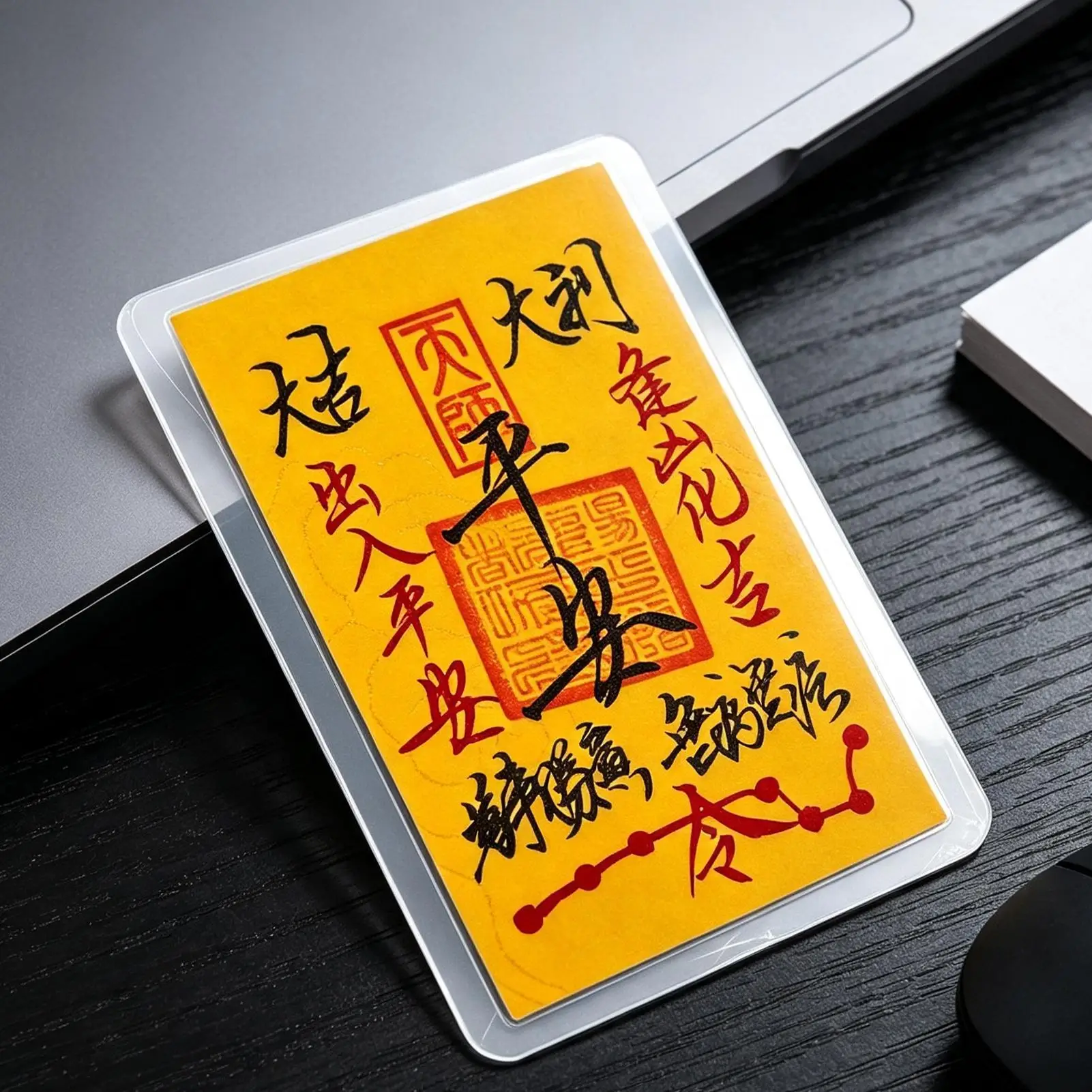 Chinese Traditional Yellow Paper Protective Harmonious Yellow Paper Emotions Luck Charm For Door Window Frame Wall Car Home