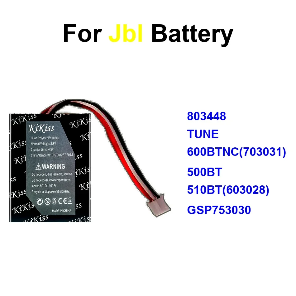 Batería Duradera GSP753030 803448 700-2100 mAh para Auriculares JBL Tune 500BT 510BT 600BTNC 750BTNC 3 500