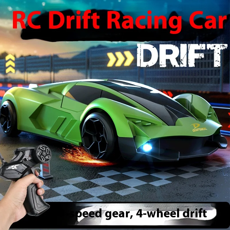 

Four Wheel Drive High-Speed Drift Car Rc Racing Remote Control Car Charging Electric Light Racing Model Children'S Boy Toy Gift