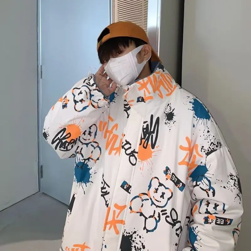 

Осень-зима Thiened ort Cotton Jaet двусторонняя одежда Lamb M Faionable Stand Edition повседневное пальто для отдыха