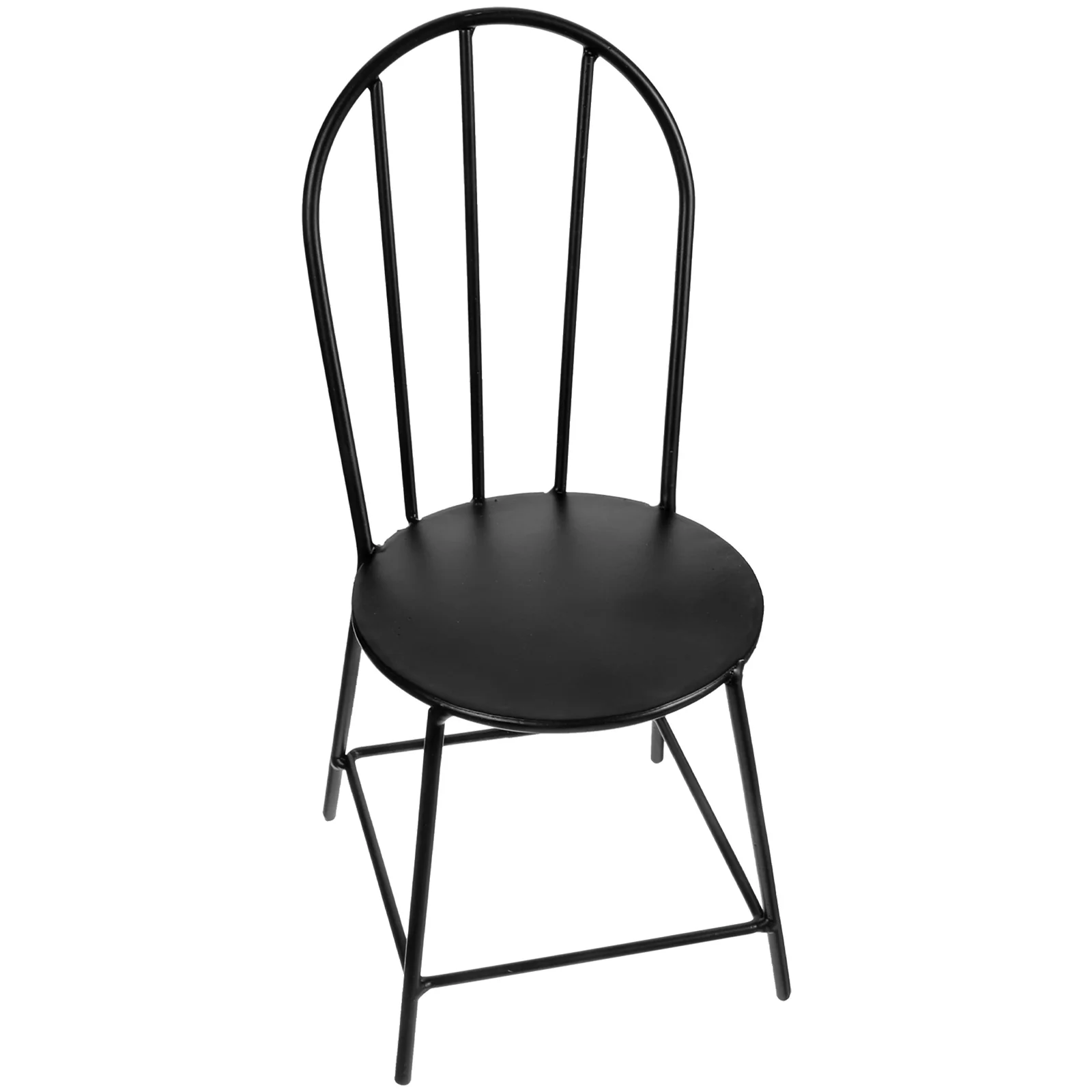 

Wrought Iron Miniatures Dollhouse Furniture Decor Simple Vivid Look Smooth Surface Miniature Bedroom Chair Side Chair
