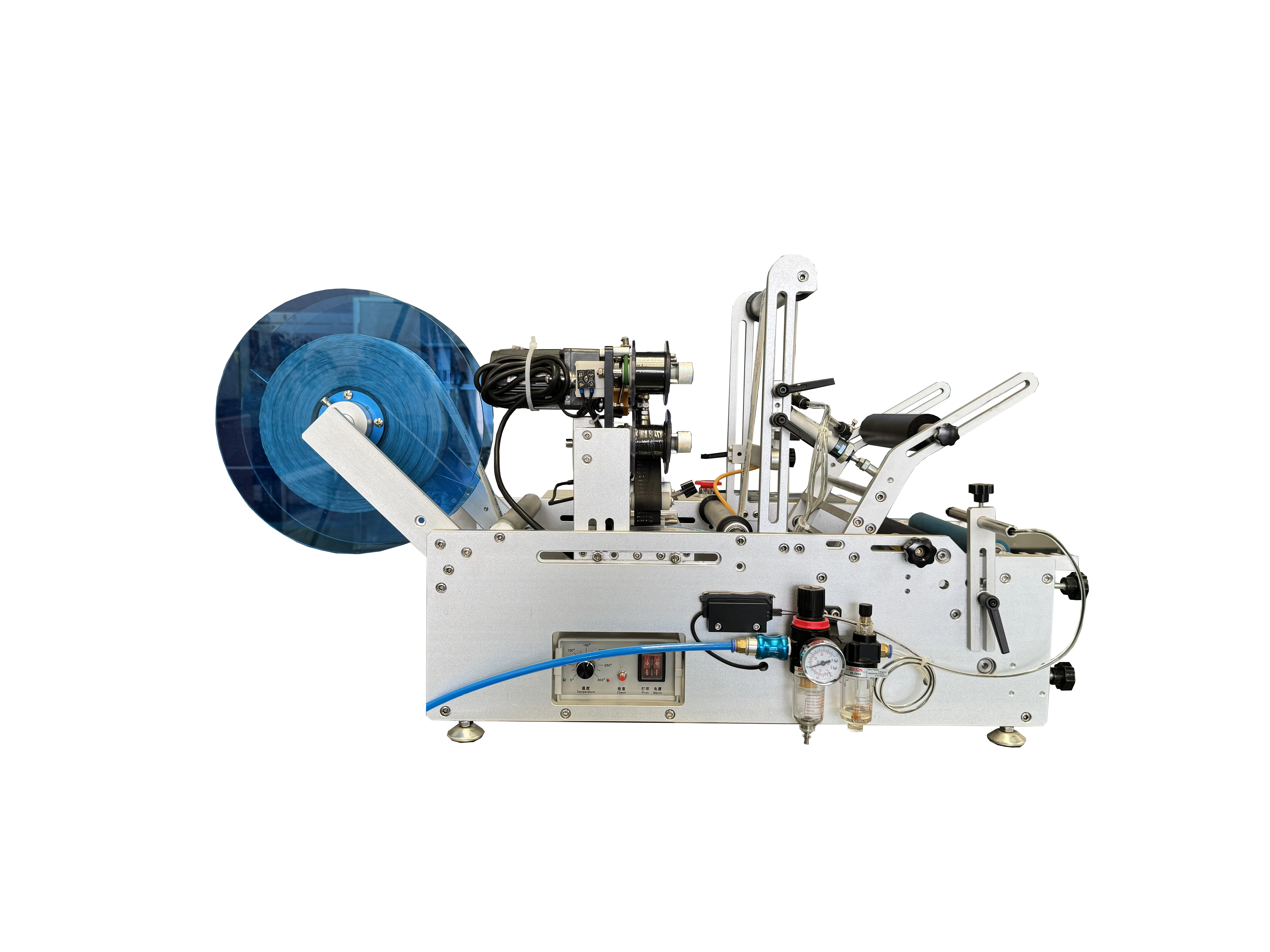 Hot Selling Round Bottle Labeling Machine With Date Coder Semi Automatic Round Bottle Sticker Labeling Machine