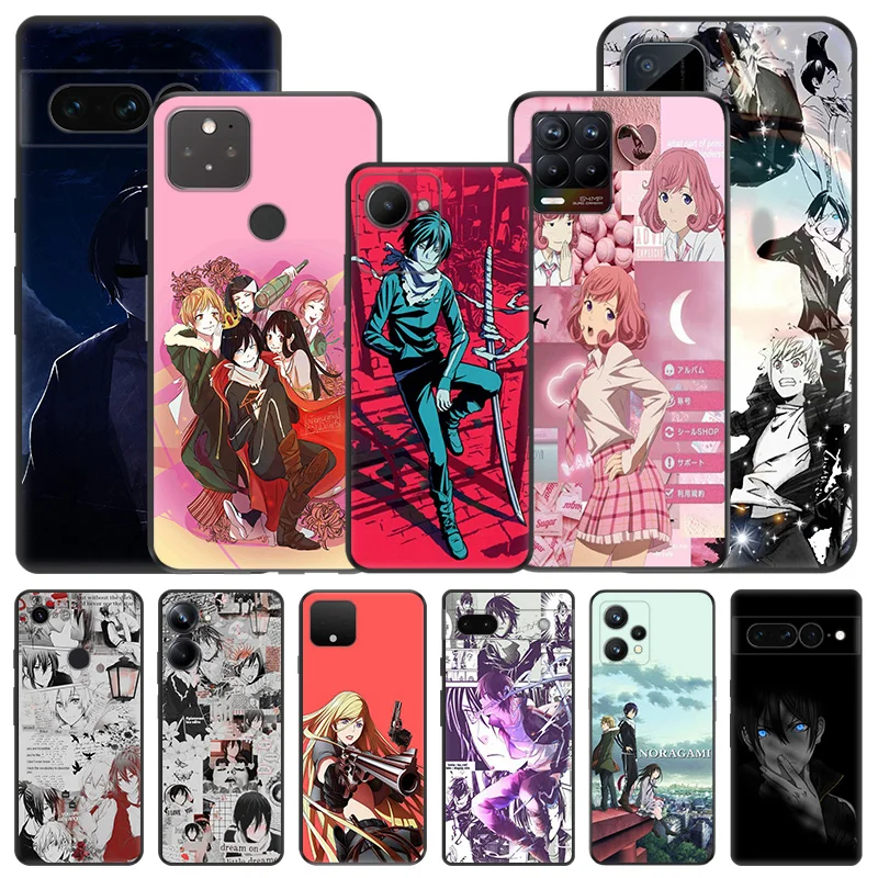 Soft Phone Cases For Pixel 8a 7a 6a 7 6 8 Noragami Yato Anime Honor X8b X9b X7b 70 90 X6 X7 X8 X9 A Magic5 Black Matte Cover