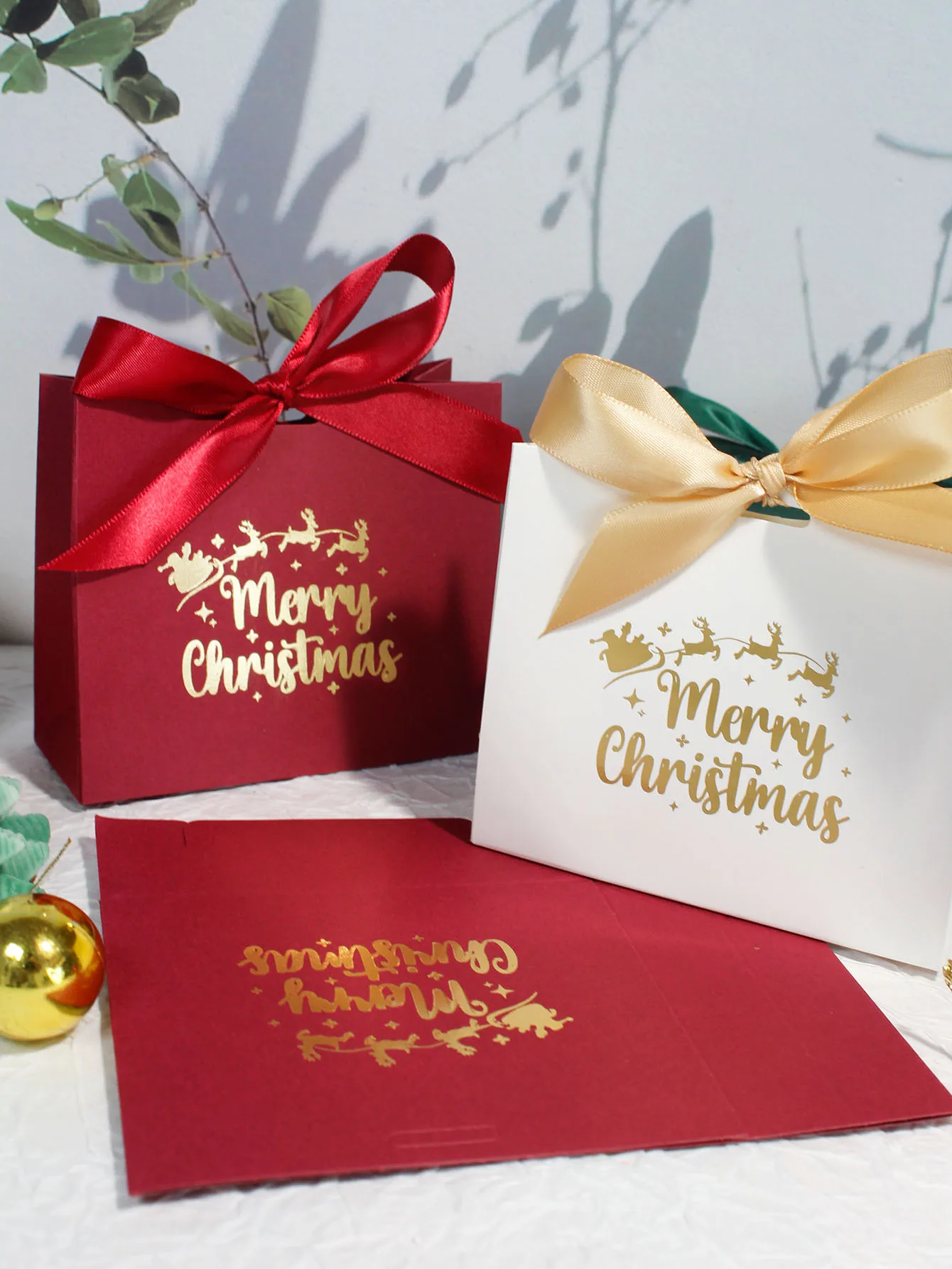 Christmas gift box reindeer Santa Claus, hot stamping, three styles to choose from, holiday party celebration Tanggu box