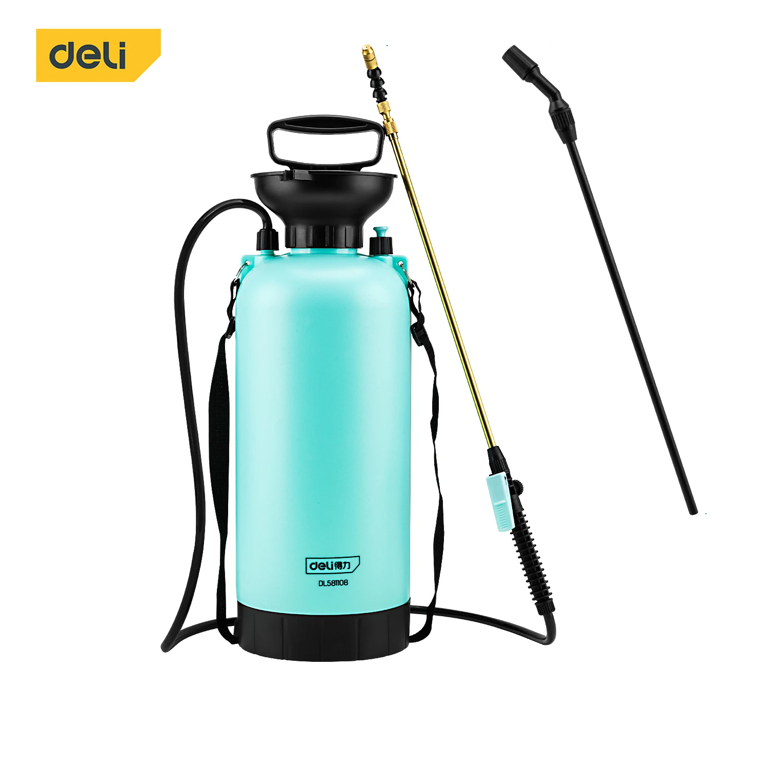 Deli 8L Garden Pressure Sprayer,Durable and Adjustable Spraying Tool for Watering, Fertilizing, and Pest Control in Lawns