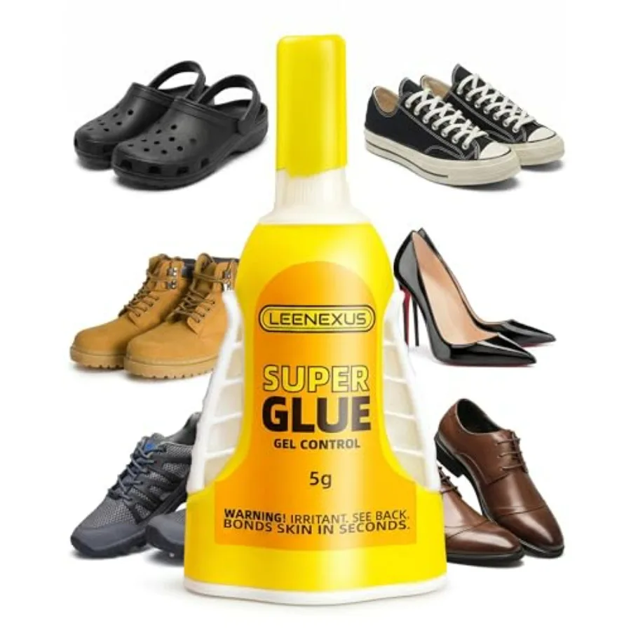 Super and Cement for s Gel CA Heavy Duty Instant Bond, Waterproof Clear Sole Repair for Sneakers, Heels, Boots, Sandals, Tennis