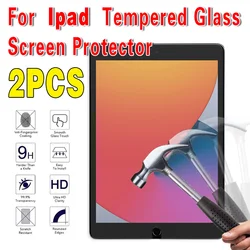 Protector de pantalla de vidrio templado para IPad, 10,2, 9,7, 10, 5, 10,9, 11, IPad 8, 7, 6, 9, Air 4, 3, 2, Mini vidrio, IPad 2020, 2019, 2018, 2021, 2 uds.