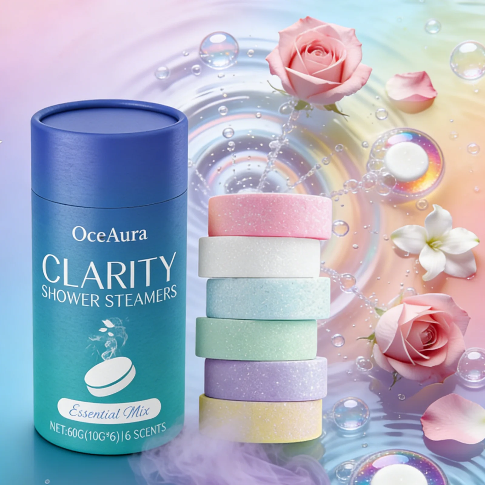 

OceAura Shower Steamers Aromatherapy Long Lasting Lavender Rose Fragrance Relaxing Mind Body Soothing Shower Steamers Tablets