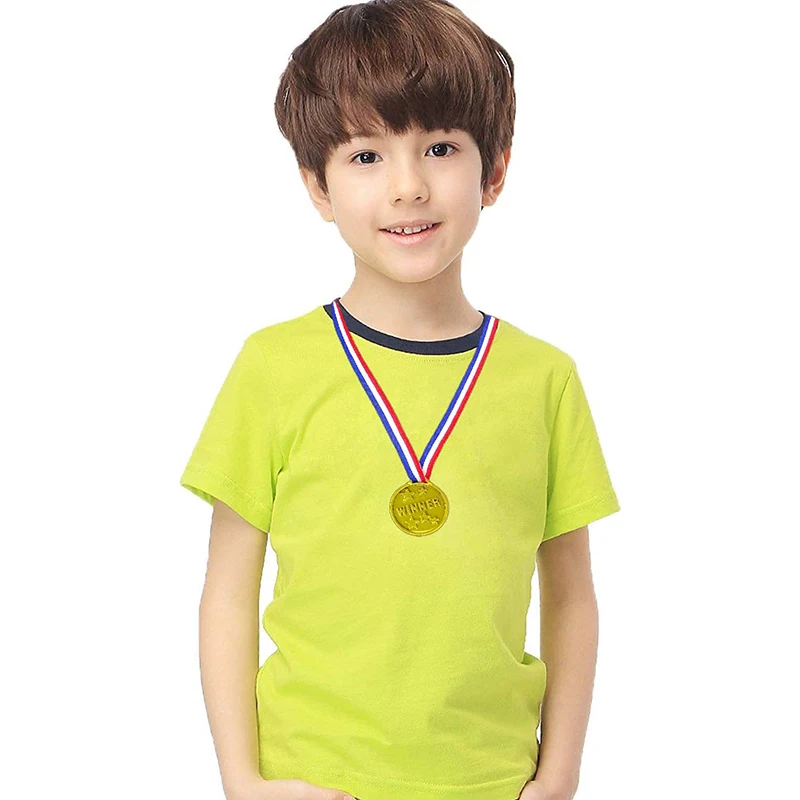 5/10/20pcs Children Plastic Gold Winner Award Medals Party Favor Sports School Competition Class Rewards Pinata Fillers Carnival