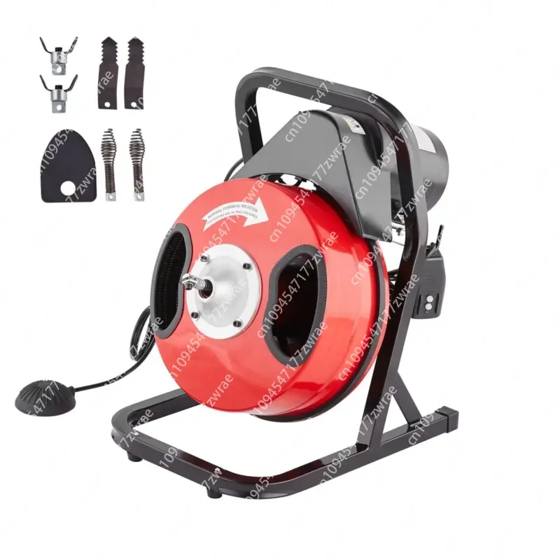 50FT X 1/2 Inch Manual Feed Sewer Snake Auger with 4 Cutters Air-Activated 2\