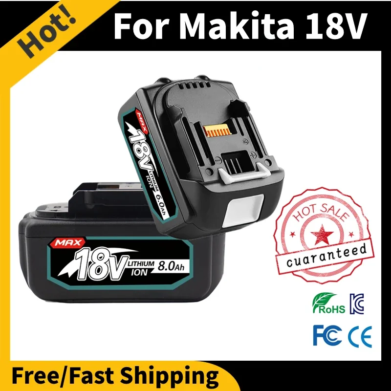 

For Makita 18V 6Ah Battery Rechargeable Lithium Ion Battery Pack For Makita BL1850B BL1860 Power Tools Cordless Combo Kit