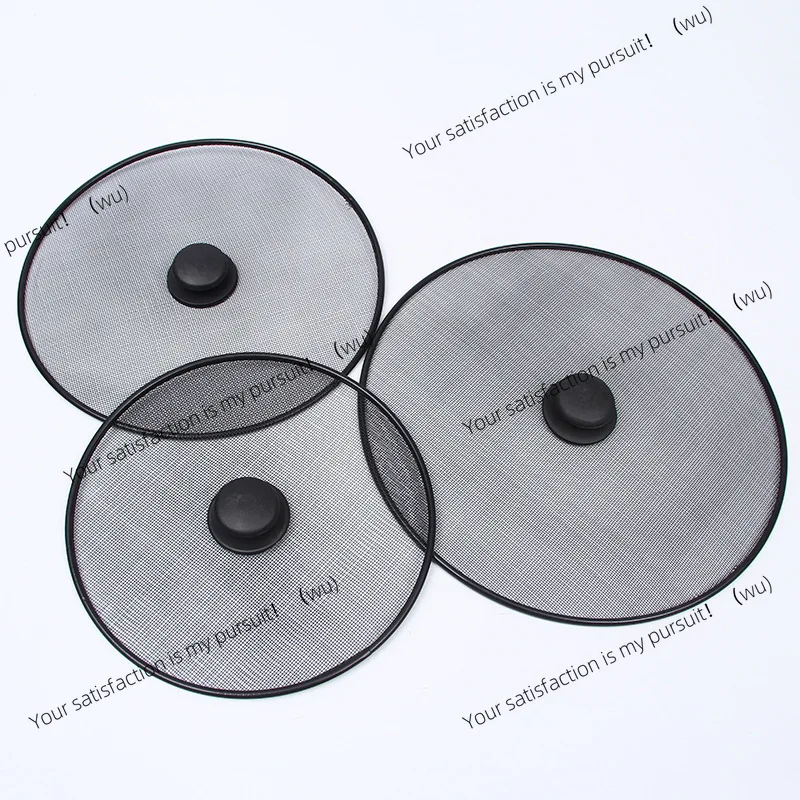 25/29/33CM  Kitchen Gadget Fine Mesh Splash Guard Cover Lid with Handle Splatter Screen Anti Grease Frying Pan Oil Splash Guard
