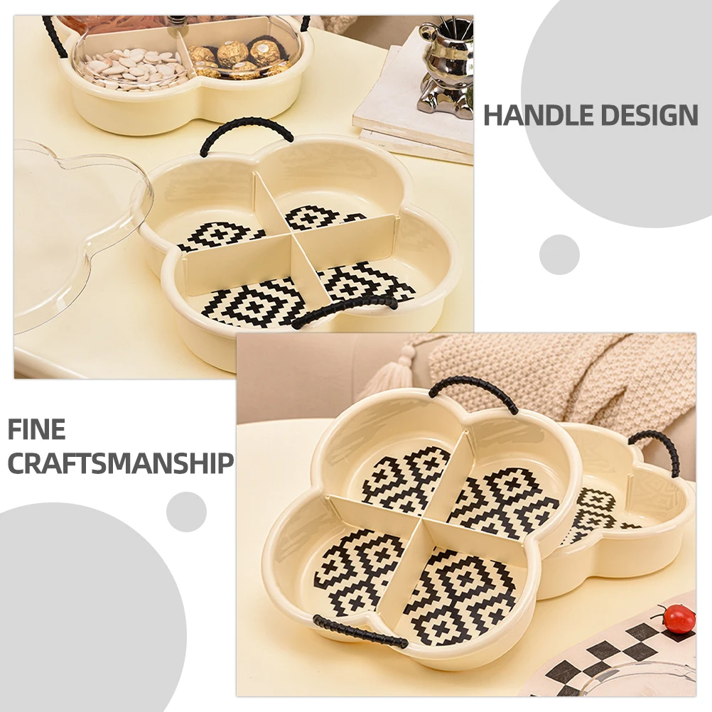 

Разделенное блюдо для хранения закусок для сухофруктов, конфет, десертов, пластиковый сервировочный поднос, бытовой поднос