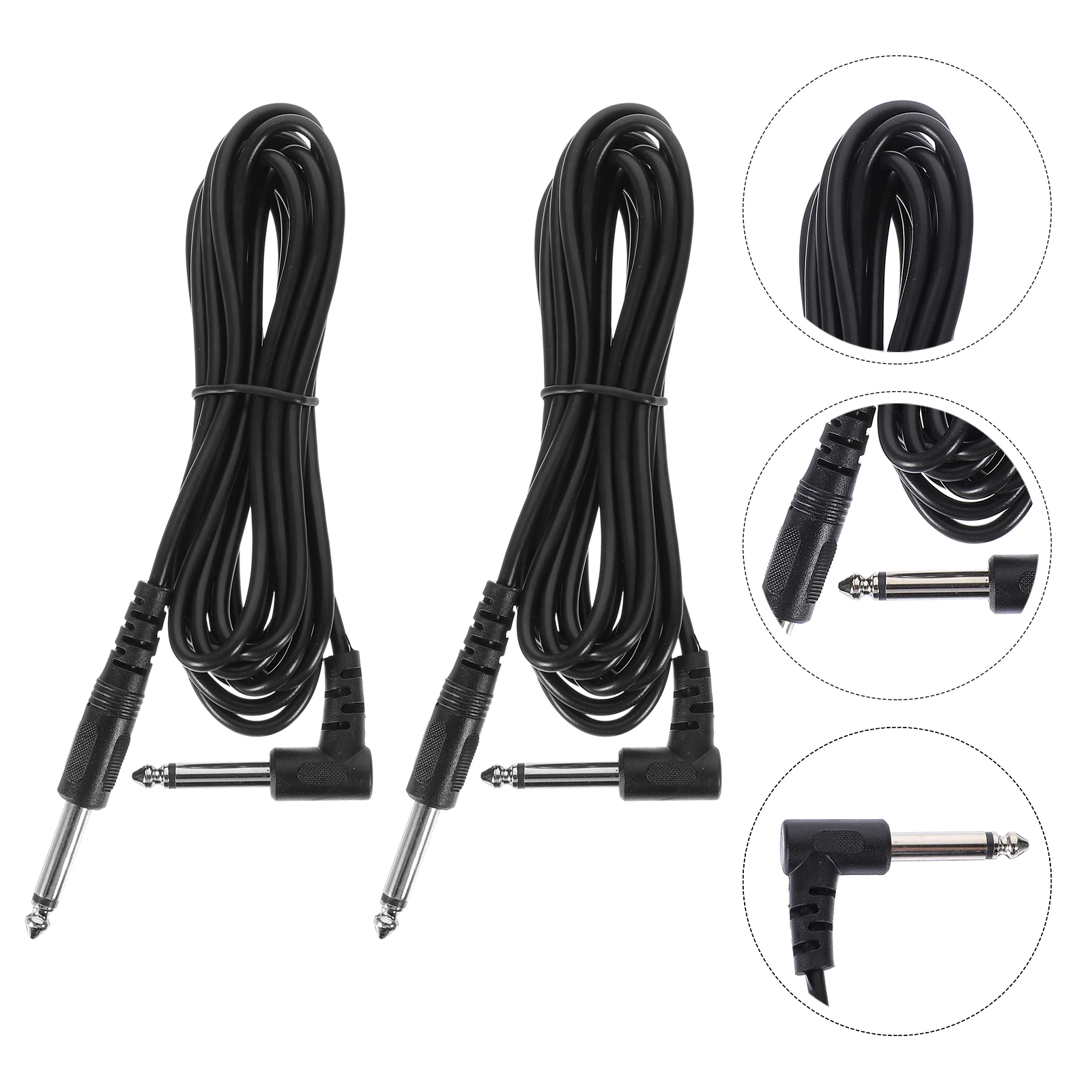 

3Pcs Guitar Cable Speaker Connection Audio for Amp Electric Wire Durable PVC Copper Core Long Life Musical Instrument