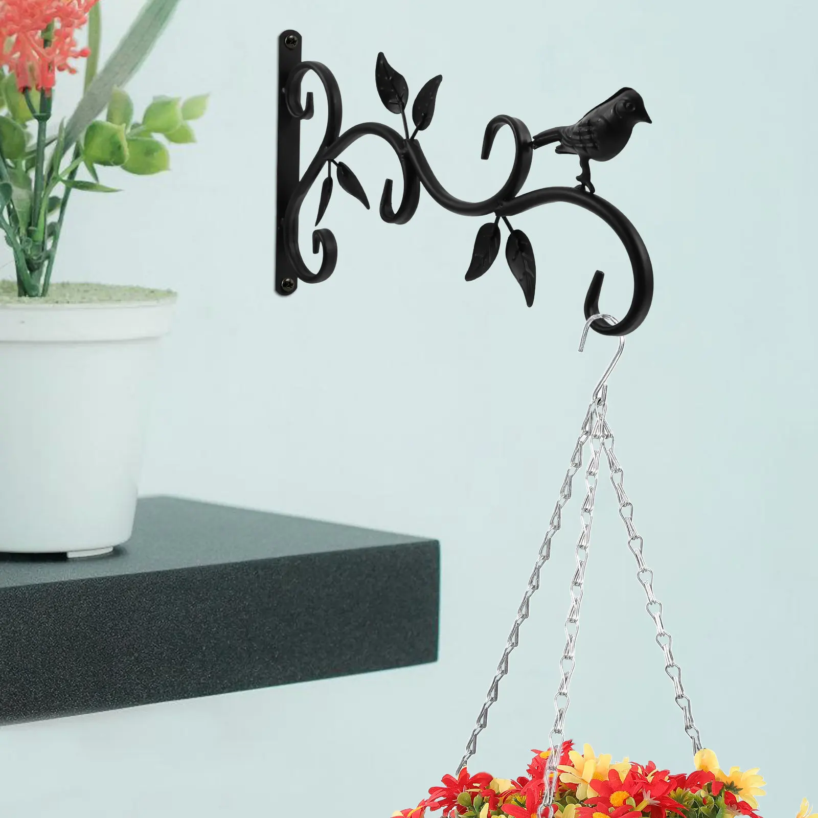 Hanging Flower Pot Bracket Brackets for Planter Basket Holder Hook Hooks Garden Hangers view 5