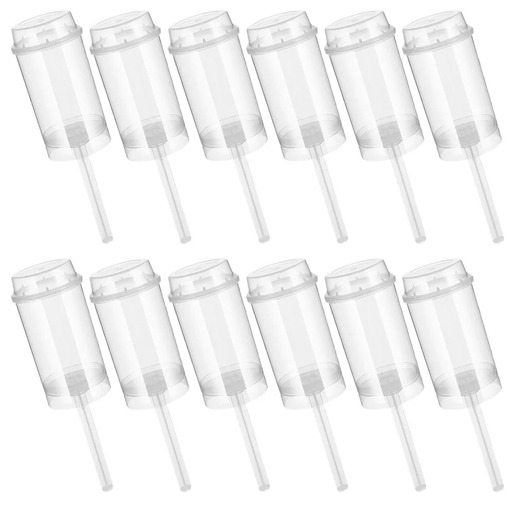 12 Pcs Ice Cream Cake Pusher Food Containers with Lids Pp Cylinders Holder Plastic Pops Shooters