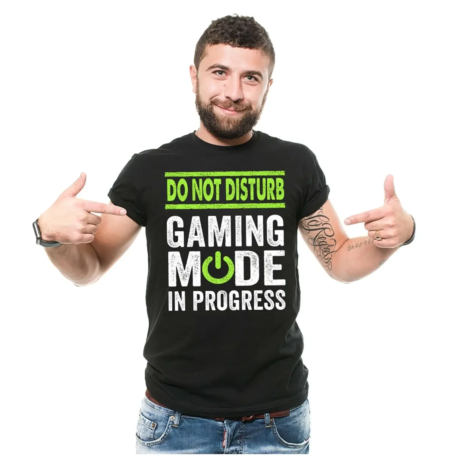 Funny Do Not Disturb T Shirt Game Mode Gamer s Ideas vintage Washed Top For Everyday Wear Soft Comfortable fashion
