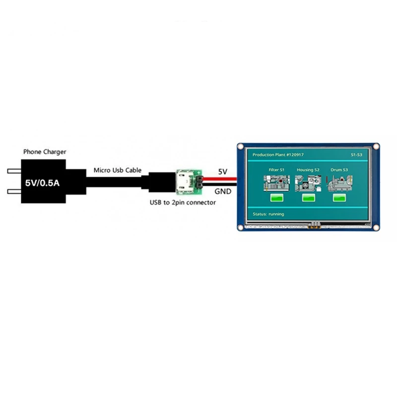 Smart Resistive Screen NX4827T043 4.3-Inch Human-Machine Interface HMI Resistive Display Enhanced Series