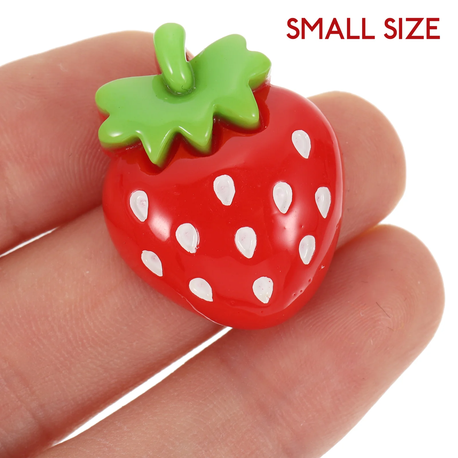 

30pcs Strawberry Hair Ring Clip Jewelry Making Charms Resin Diy Crafts Beads Earring Pendants Case Ornaments Hair Accessories