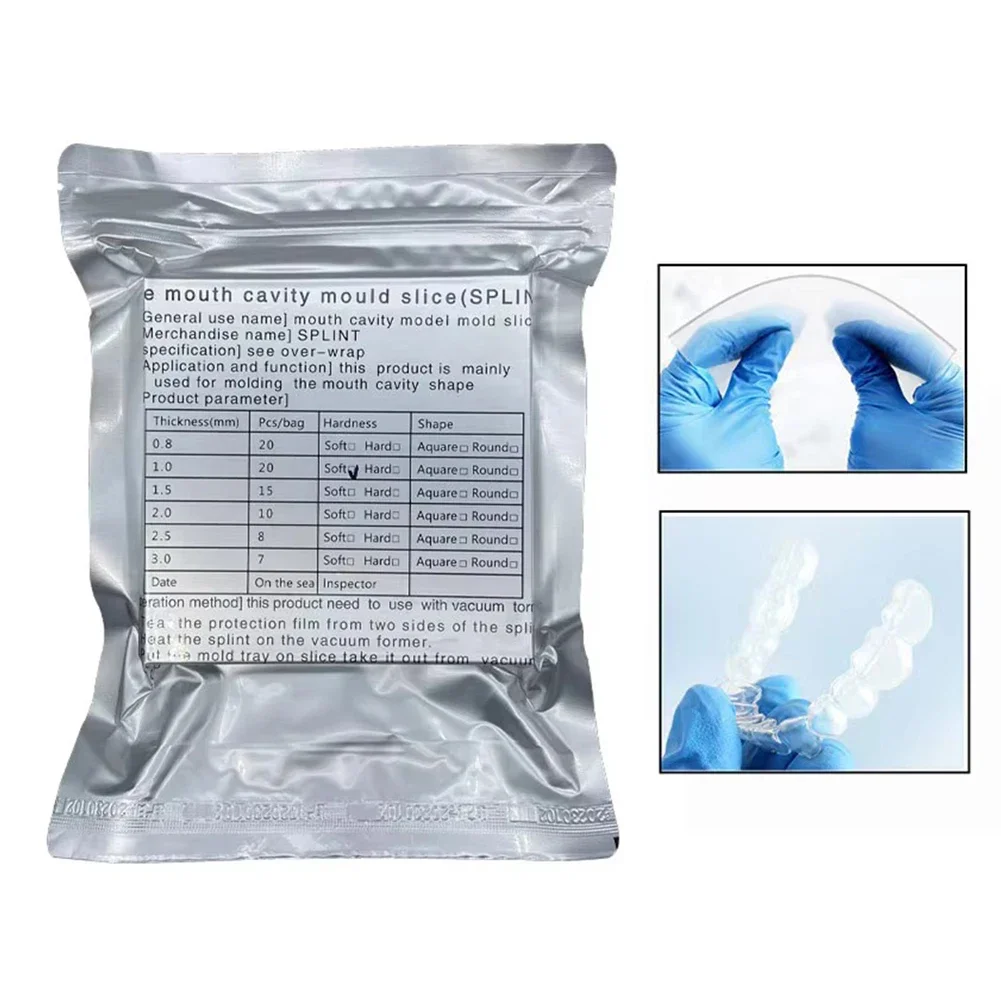 

Multi-sizes Dental Mouth Cavity Mould Slice Orthodontic Denture Model Mold Splint Thermoforming Retainer Vacuum Forming Sheet