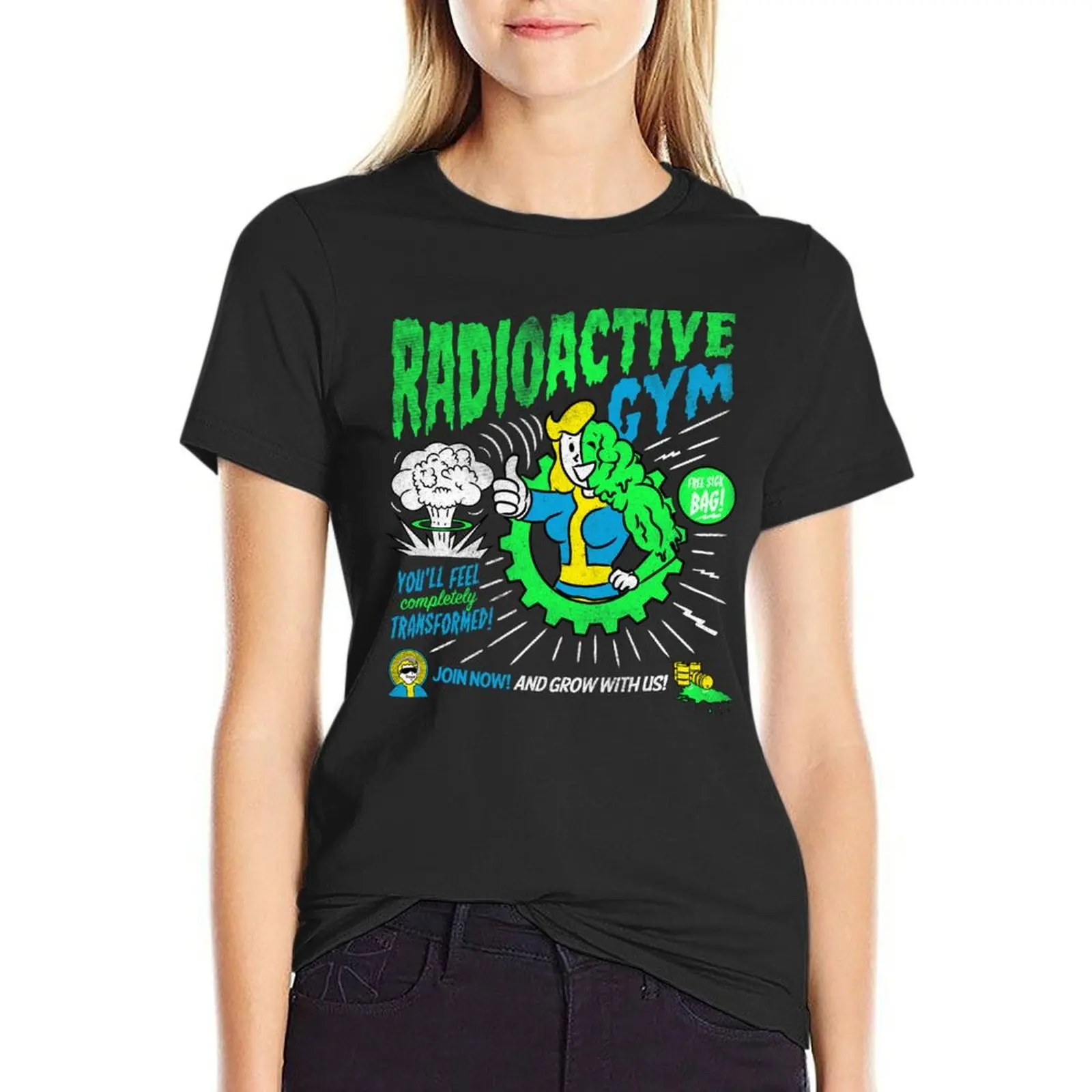 Radioactive Gym T-Shirt hippie clothes summer clothes lady clothes summer tops Woman T-shirts