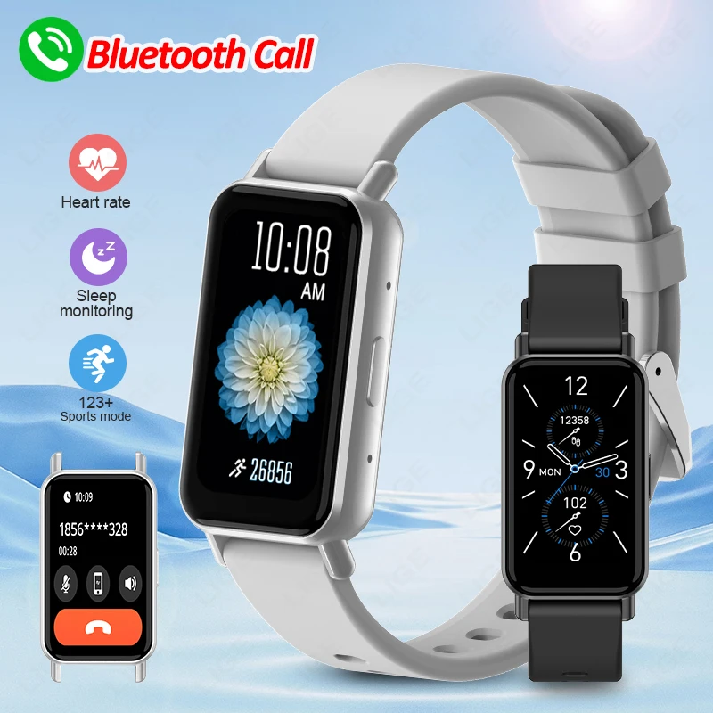 

LIGE Bluetooth One-button Connection Smart Bracelet Call Watch 1.45-inch Square Screen Wrist Bright Screen Sport Fitness Tracker