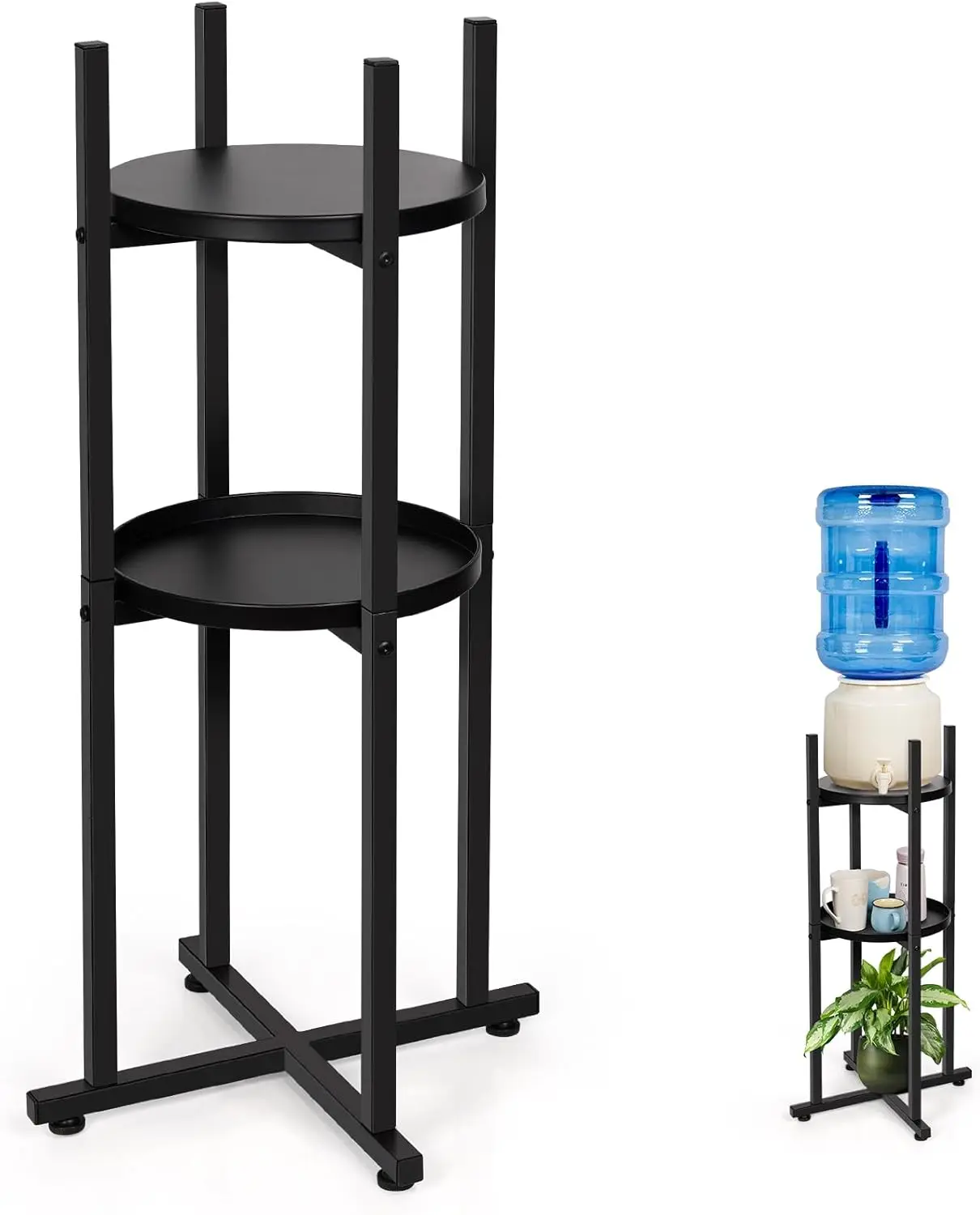 

Sturdy 5-Gallon Water Dispenser Stand with Shelves, 32.8" Height for Kitchen or Office Use