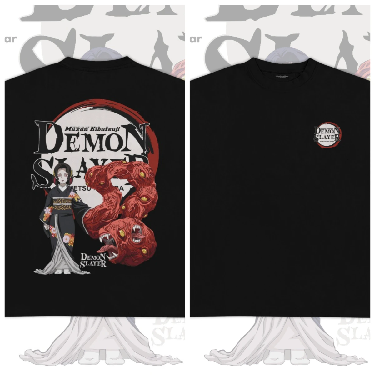 

KATUN KYIBTSUJI MUZAN DEMON SLAYER Anime T-Shirt 0022 – Japanese Manga Premium 24s Short-sleeved Women Cotton Round-neck Top