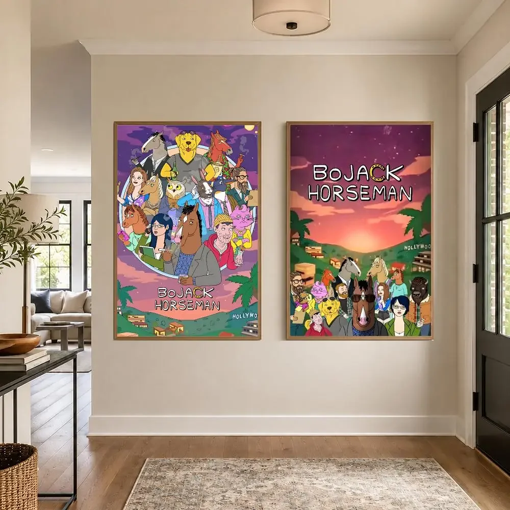 Animation -BoJack Horseman Poster Graphic Wall Art Poster HD Waterproof PP Paper Print for Bedroom Living Room Office Decor Gift