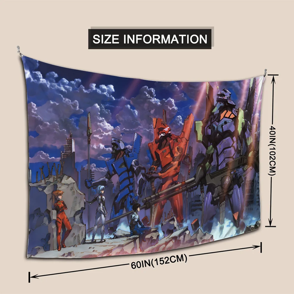 E-Evangelions Anime Colorful Tapestry Decorate Wall Tapestry Cute Gift Flags