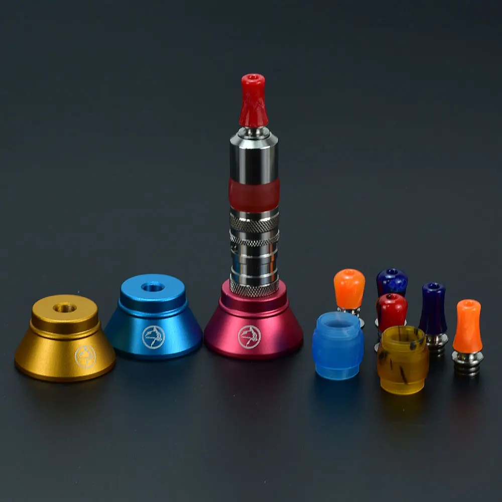 فلاش e-بخار vs المزدوج هيئة الطرق والمواصلات 17 مللي متر وولفكوvape تصميم bellcap الراتنج 316ss 510 mtl بالتنقيط تلميح فلاش مقابل خزان الصلب
