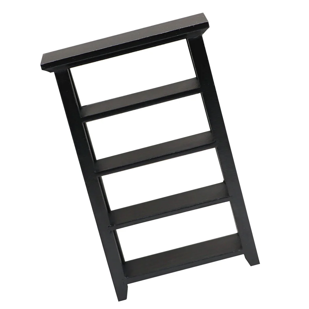 Simulation Frame Desktop Adornment Mini House Furniture Book Shelf Toys Bookcase Wooden Model Decor