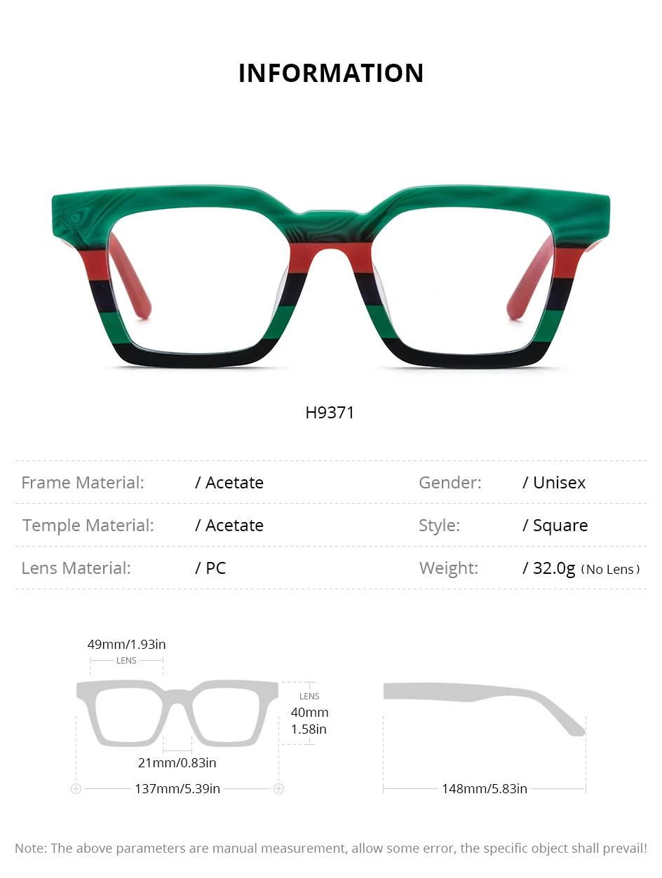 HEPIDEM Acetat Brille Männer Marke Designer Oversize Große Größe Brillen Rahmen Japanische Handgemachte Brille Männer Dicke Brillen 9374 – Detail 24