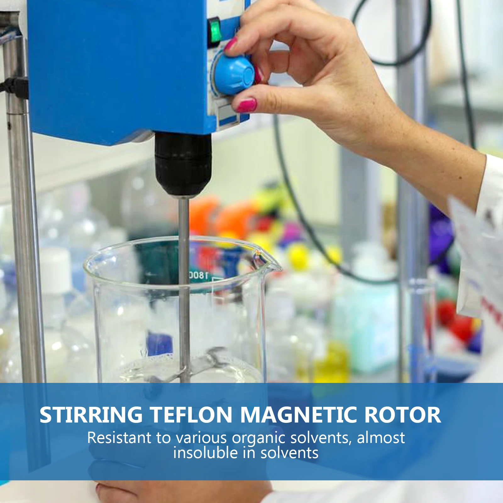 

8pcs Stirring Rotor Magnetic Bar Cylindrical Rod for Laboratory Bars Mixer Teaching Equipment Acid Resistance Durability