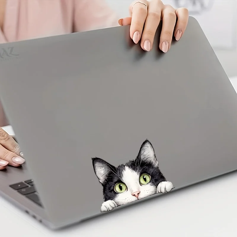 

1 Piece Peek Cat PVC Waterproof Sticker for Laptops, Water Bottles, Cars, Helmets, Refrigerators, Suitcases, Gaming and Animatio