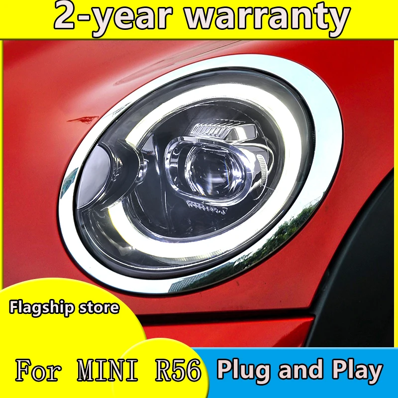 Car Stlying for MINI R55 R56 Headlights 2007-2013 Cooper LED Headlight R57 R58 DRL Full LED With Dynamic Turning Signal