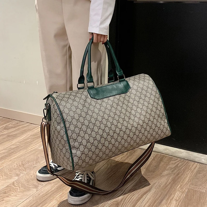 

Waterproof PU Travel Bag New Men's Leisure Short Distance Business Luggage Hand-held Large Capacity Bag