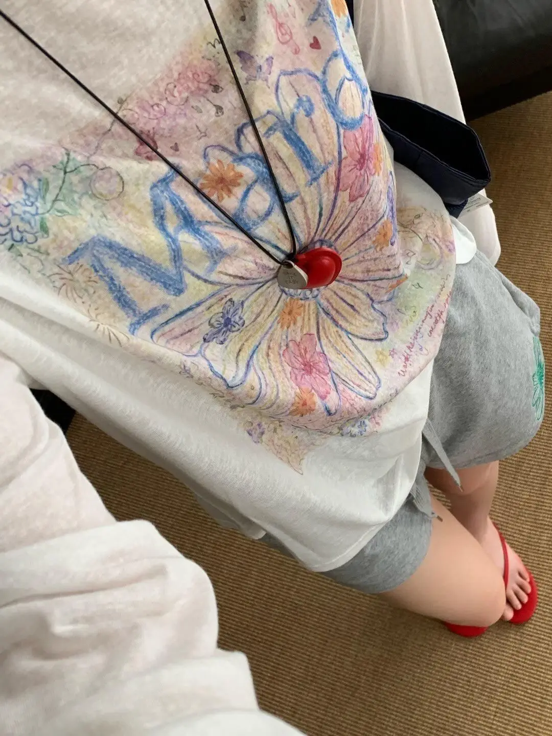Korean Style Long Sleeve Daisy Print UV Protection T-Shirt Women's Loose Fit Versatile Lazy Style Air Conditioned Shirt