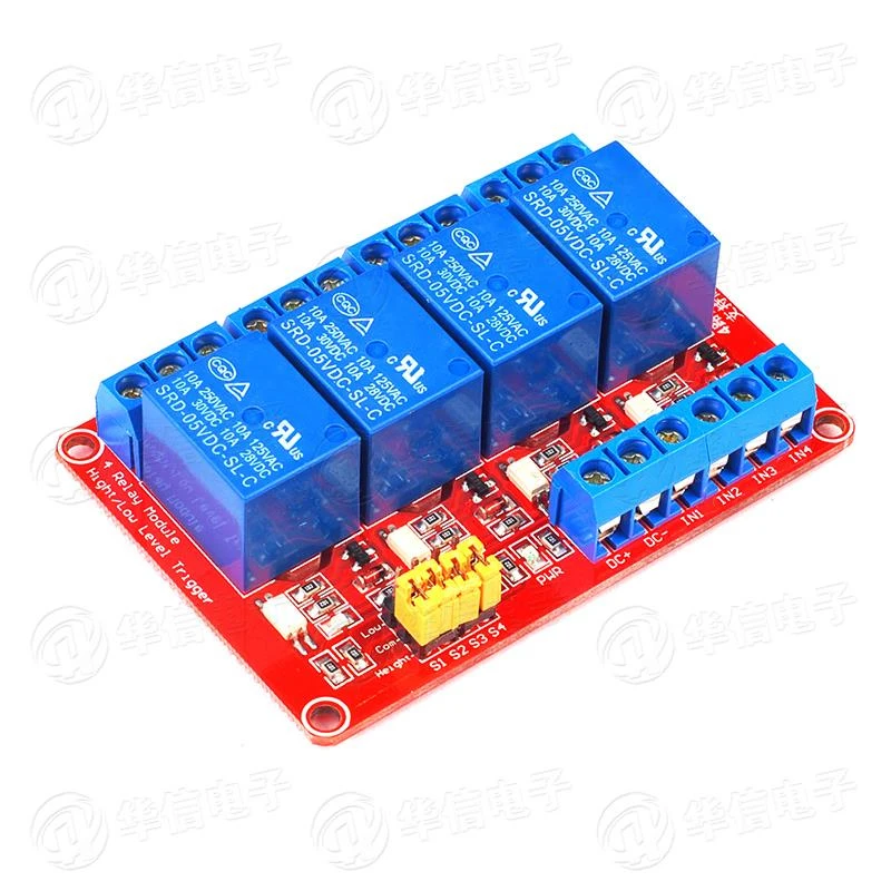10pcs/lot 1 2 4 8-Channel 5V12V24V Relay Module with Optocoupler Isolation Supporting High and Low Level Triggering  Board