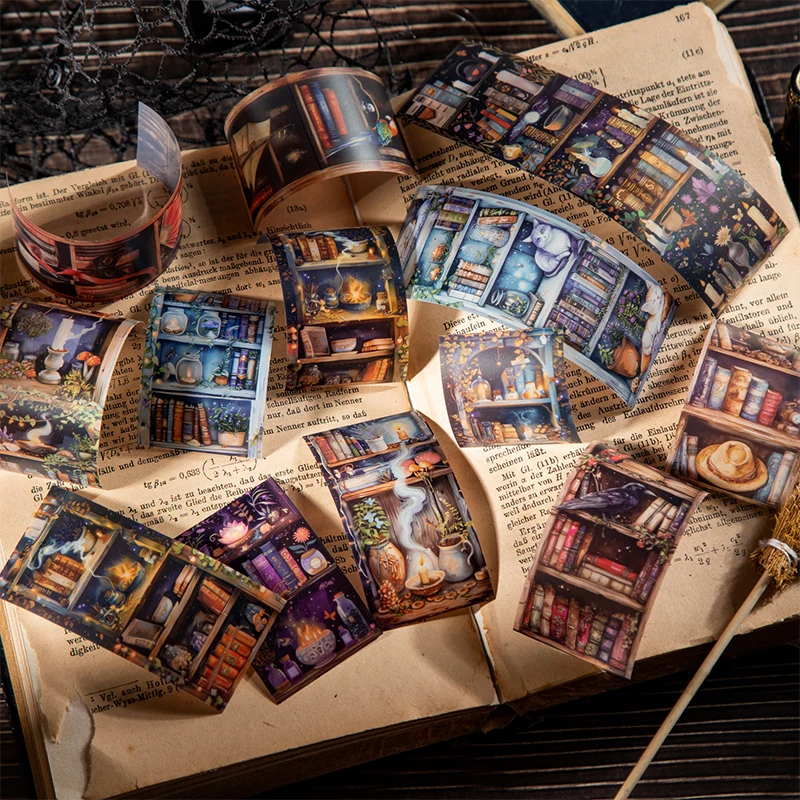 12packs/LOT Magic Bookcase series cute lovely retro decorative PET tape