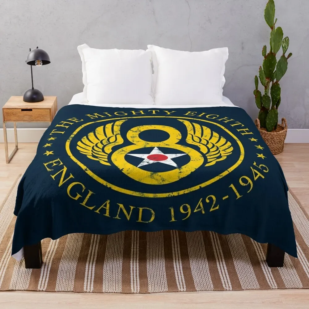 

Mighty Eighth - 8th Air Force Throw Blanket Faux Fur Soft Warm Blanket for Bed