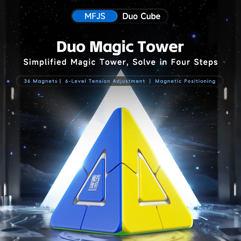 MoYu Duo Magic Tower 2x2 Cubo piramidale magnetico Giocattoli per bambini