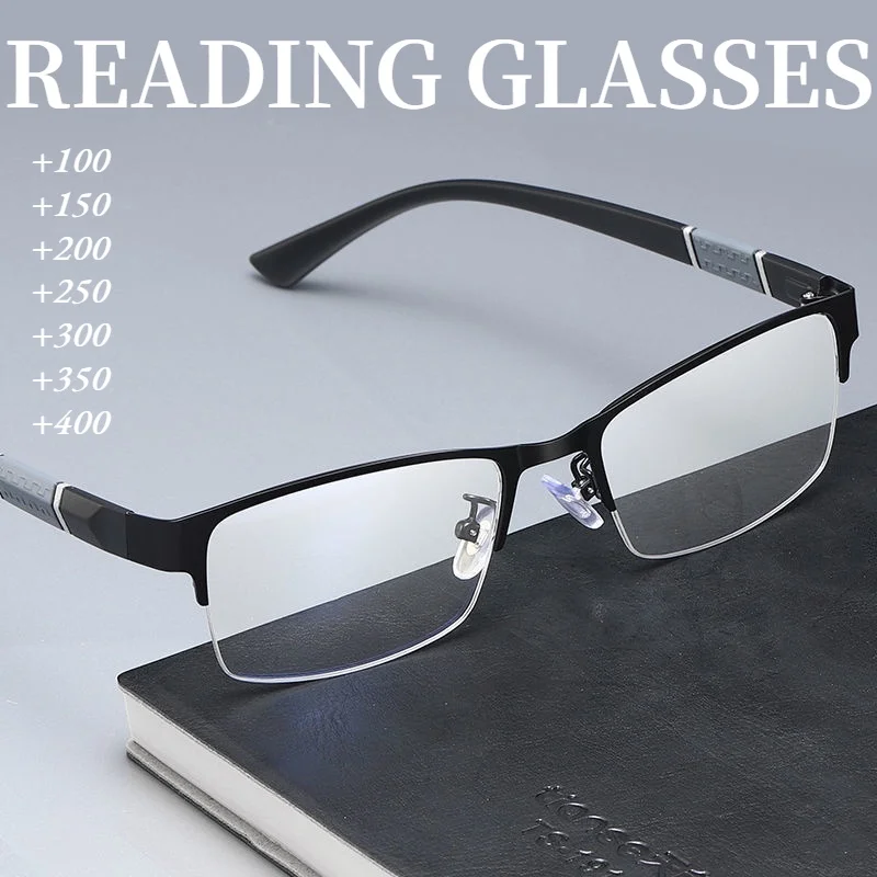 

FG Half Frame Reading Glasses High-definition Anti Radiation Fatigue Presbyopia Eyeglasses for Men and Women +1.0 To +4.0