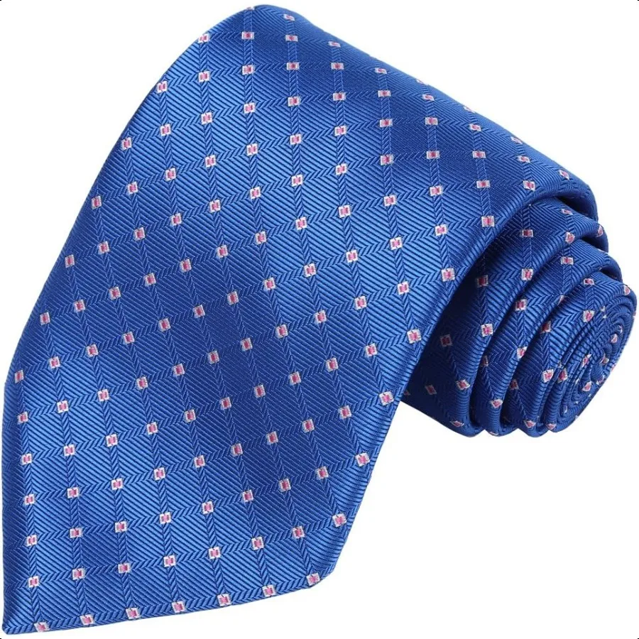 

KissTies 63'' Extra Long Mens Tie Check Plaid Striped Classic Necktie + Gift Box