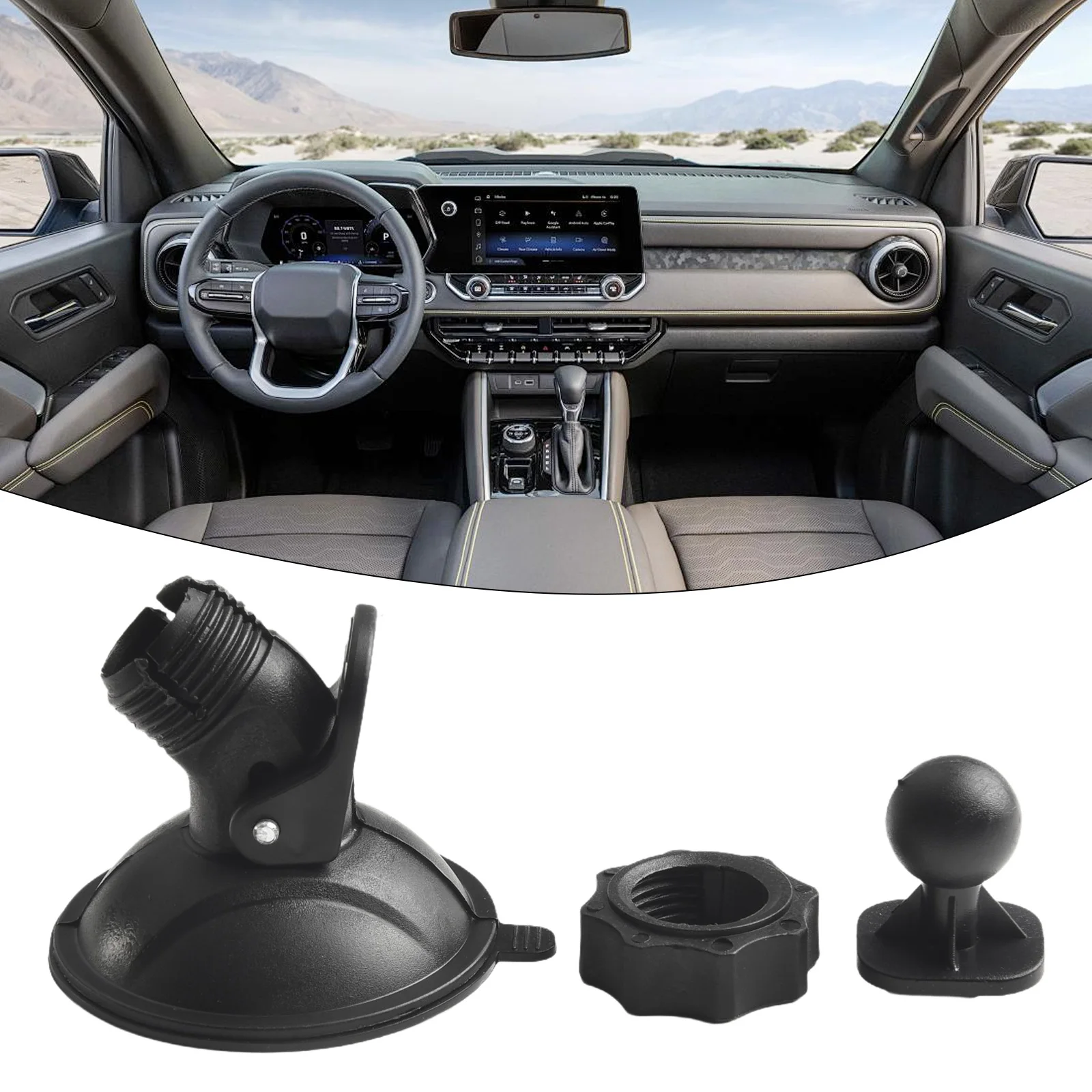Practical Camera Holder Accessories Bracket Easy Installation Wear-resistance 360 Rotating Adjustable Black Car