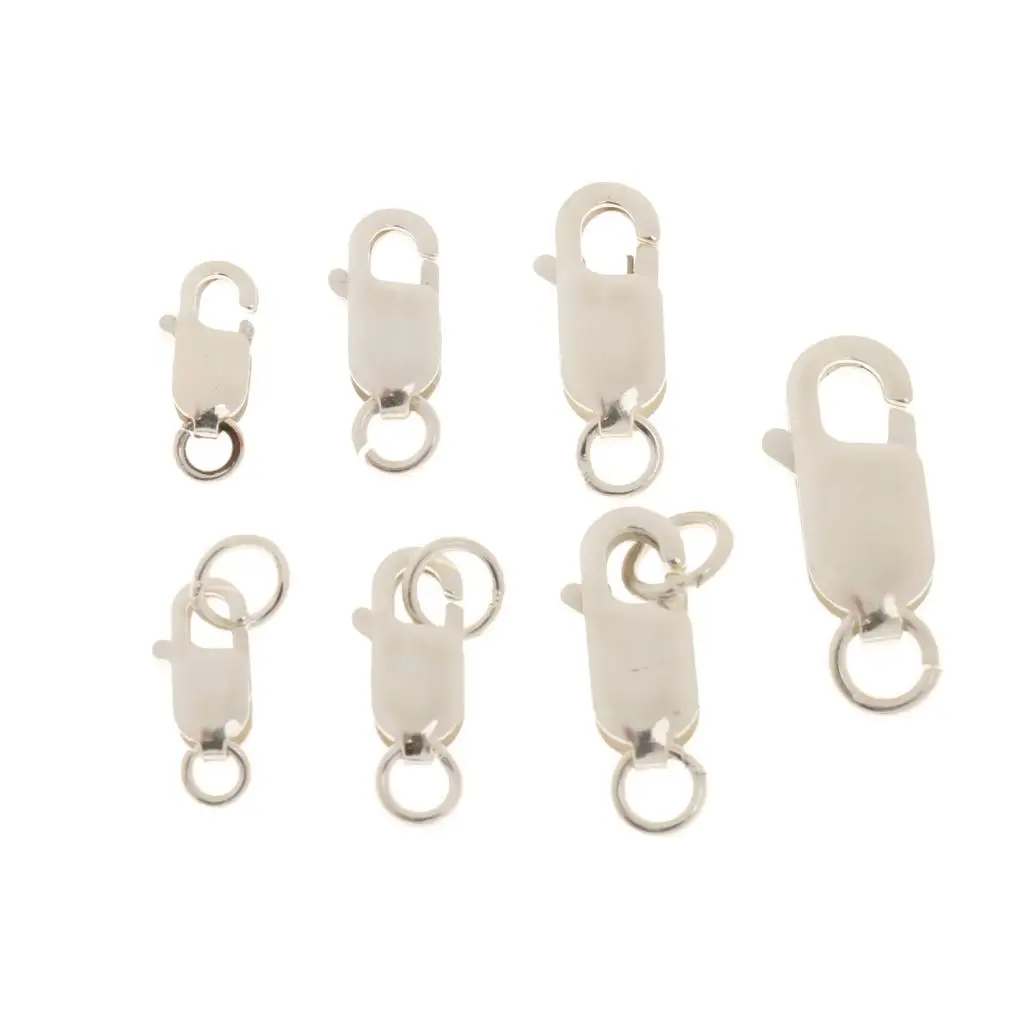 925 Sterling Silver Craft Lobster Clasps Necklace Bracelet Findings 12 14 8 mm